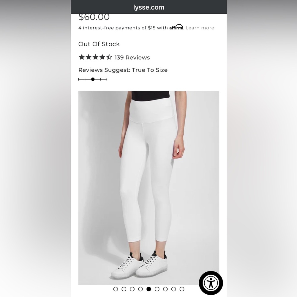 Size Medium Lysse leggings. Gently used; worn maybe 3 times.